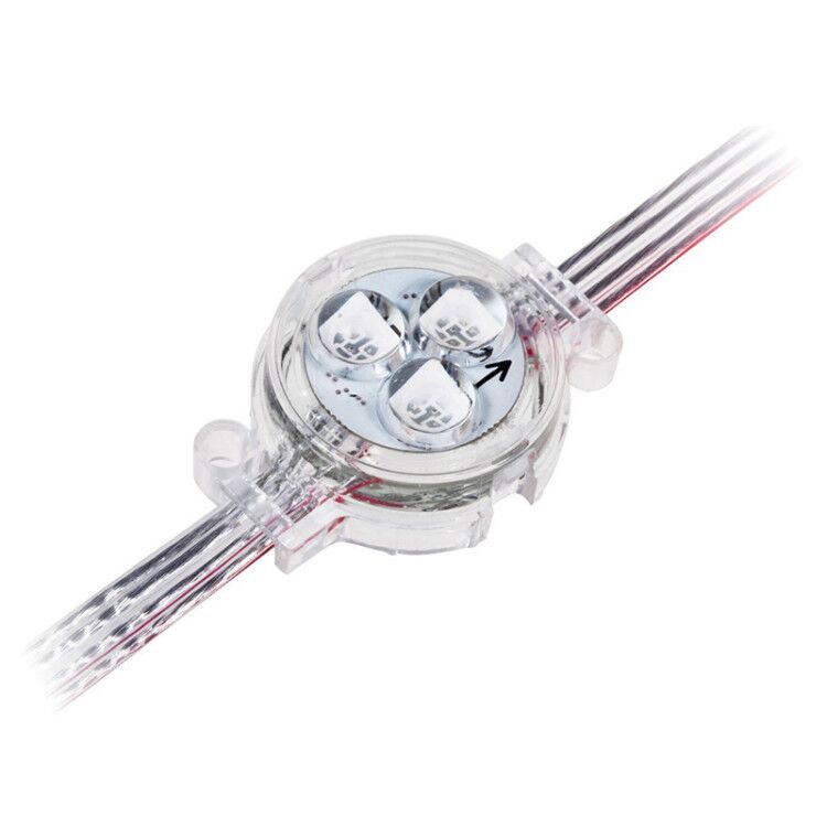 LED full-Carnivals 3 cm RGB light beads D30K buckle steel wire mounting outdoor brightening engineering with external control point light source