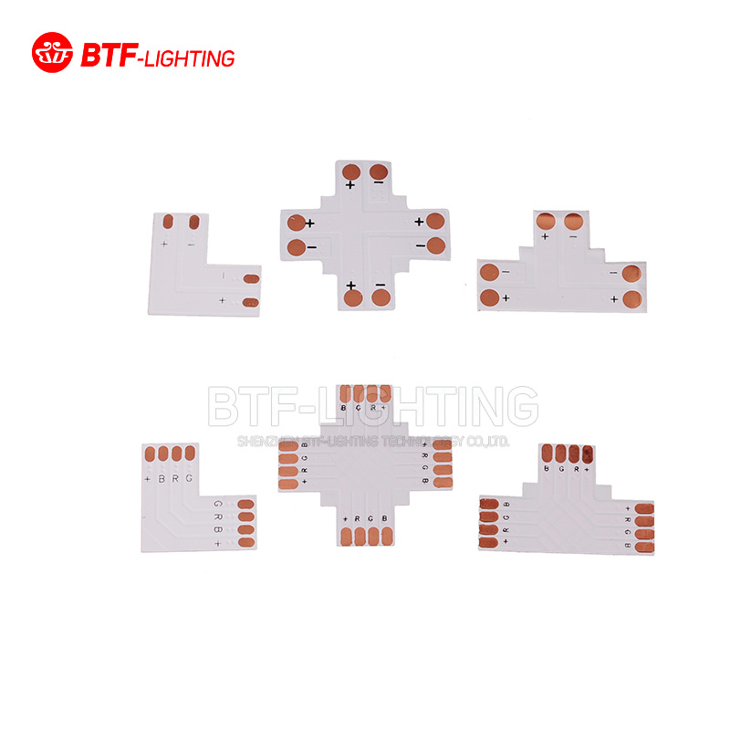 LED Accessories 2 4pinL T ten Type-free 10MM buckle Soft PCB plate 3528 5050 Easy connector