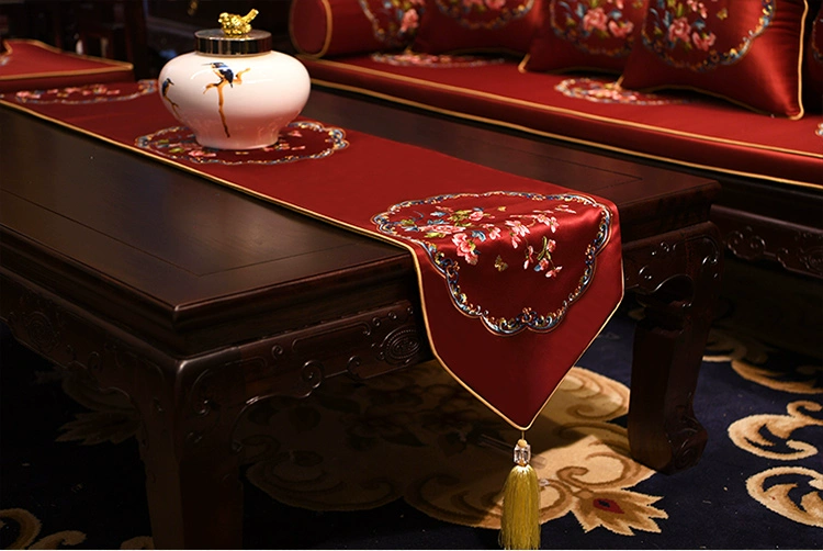Mới Trung Quốc thêu Bàn Cờ Phong cách Trung Quốc Khăn trải bàn Cổ điển Phòng khách Bàn ăn TV Tủ Bàn cà phê Vải Giường Cờ - Khăn trải bàn