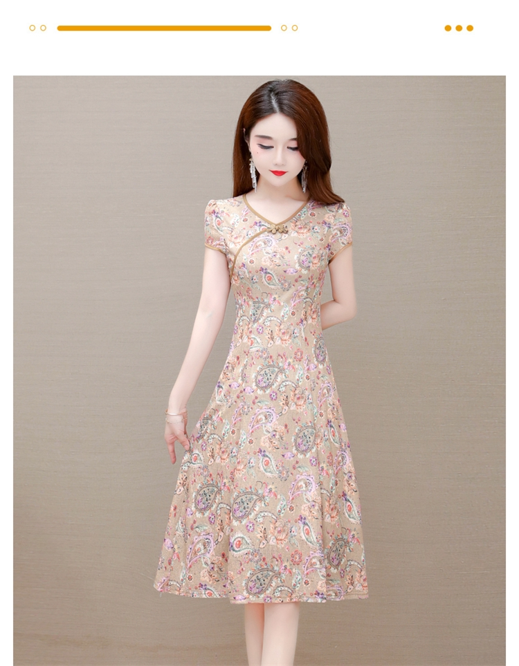 绸布袋 小个子显高碎花旗袍改良版洋装子2023年新款夏天高端洋派质高贵