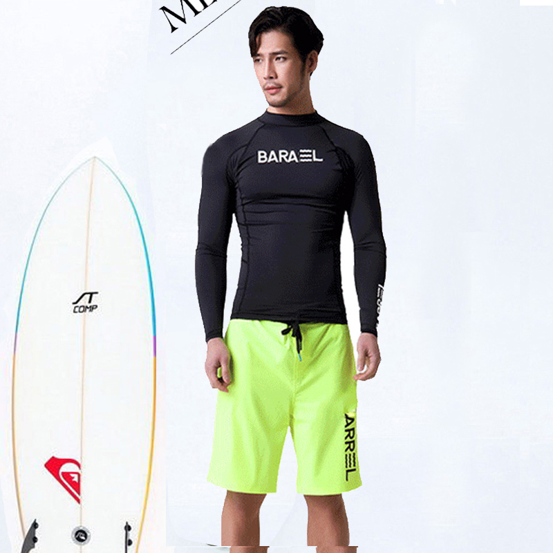 South Korean wetsuit lovers men's size floating diving jellyfish Two-piece anti-speed dry sunburn Adult long pants suit swimsuit