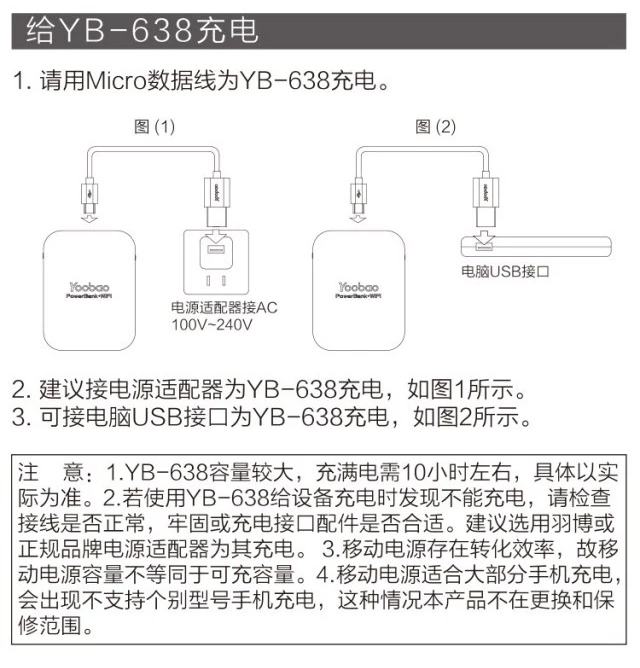 Yu Bo YB638 điện thoại di động 7800mAh đen cầm tay không dây Router WIFI phổ sạc Po - Ngân hàng điện thoại di động pin sac du phong