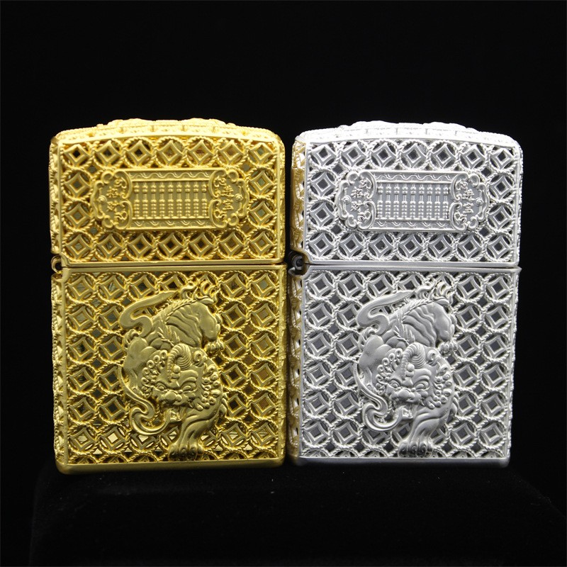 zippo Sesame Flower Silk Trick the Thunder Bolt leopard Windproof Kerosene Lighter Delivery Collection-Taobao