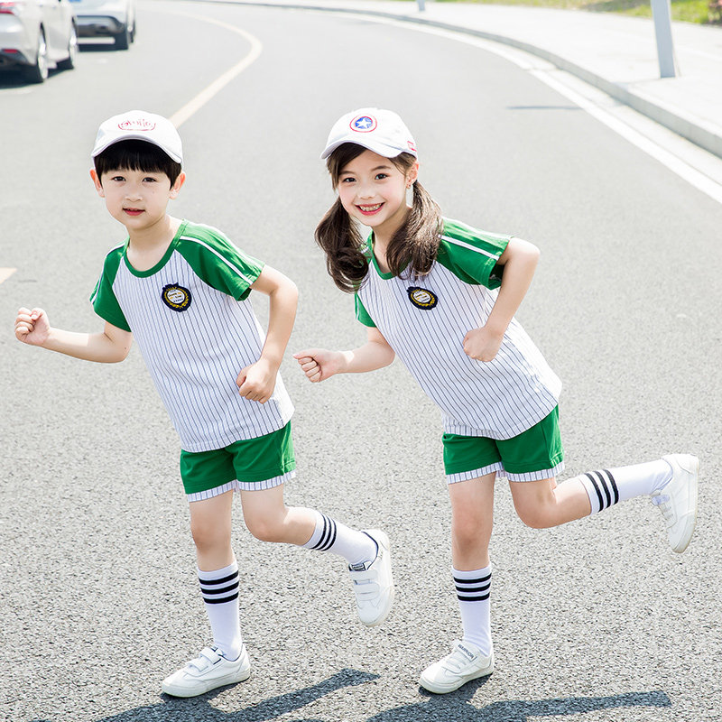 Kindergarten garden clothes summer clothes new children's sports two-piece suit Primary school class clothes School uniform short-sleeved cotton suit