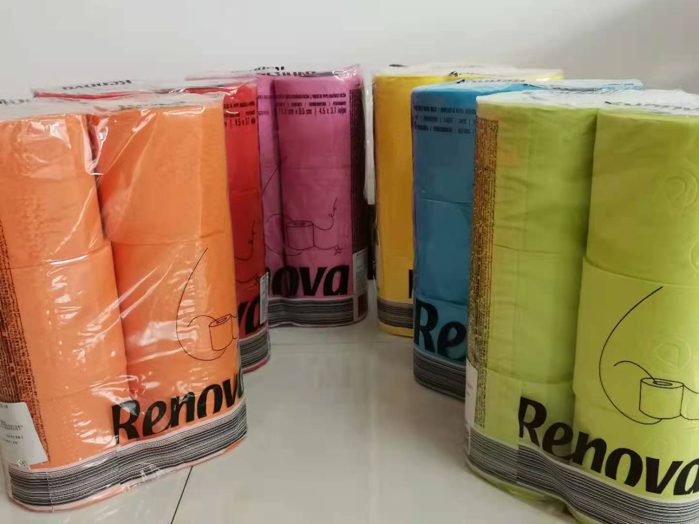 Renova Portuguese color roll paper soluble water roll paper water melt toilet paper sandalwood Toilet Paper 6 colors optional