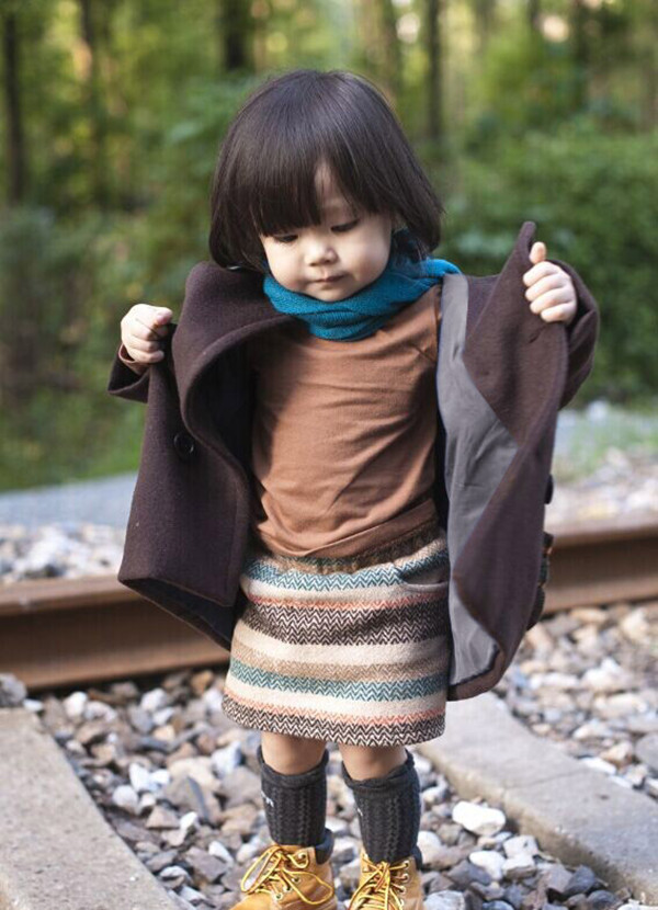Manteau enfant F.AUSPICE en laine - Ref 2160685 Image 9