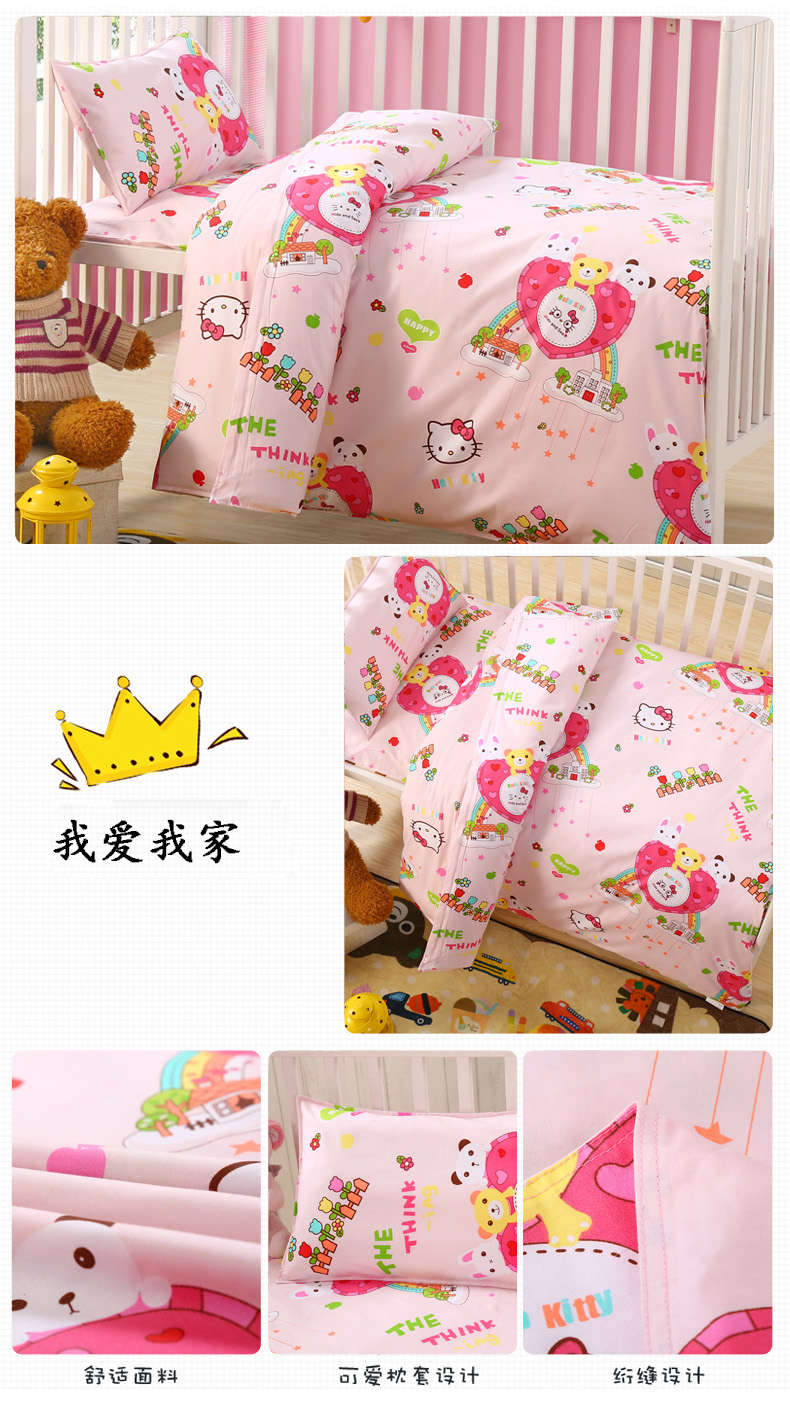 Milana mẫu giáo quilt ba mảnh cotton trẻ em quilt sáu mảnh cotton quilt cover bé nap bộ đồ giường