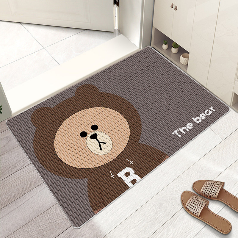 Cuttable floor mat entrance door mat bathroom non-slip toilet bedroom kitchen door carpet entry door pad foot mat