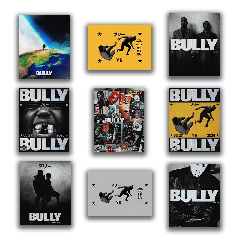 Kanye West Bully American Hip-Hop Album Kanye Poster Bedroom Decoration Painting Hiphop Kanye West Bully American Hip-Hop Album Kanye Poster Bedroom Decoration Painting Hiphop