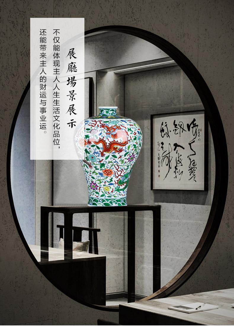 Jingdezhen ceramics furnishing articles hand - made archaize yongzheng blue - and - white youligong ears vases, antique household act the role ofing is tasted