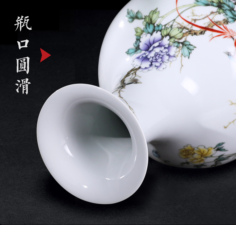 Jingdezhen ceramics, vases, flower arranging famille rose porcelain furnishing articles sitting room TV ark, of Chinese style household decorative arts and crafts