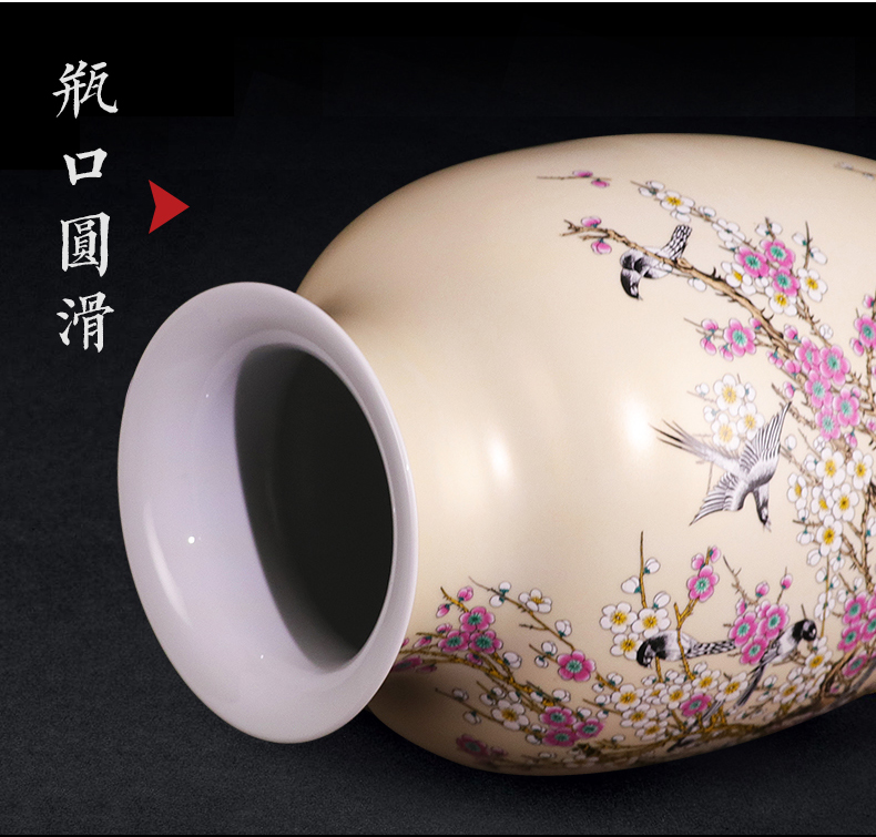 Jingdezhen ceramic vase furnishing articles landing a large golden gourd vases flower arrangement in modern Chinese style household ornaments