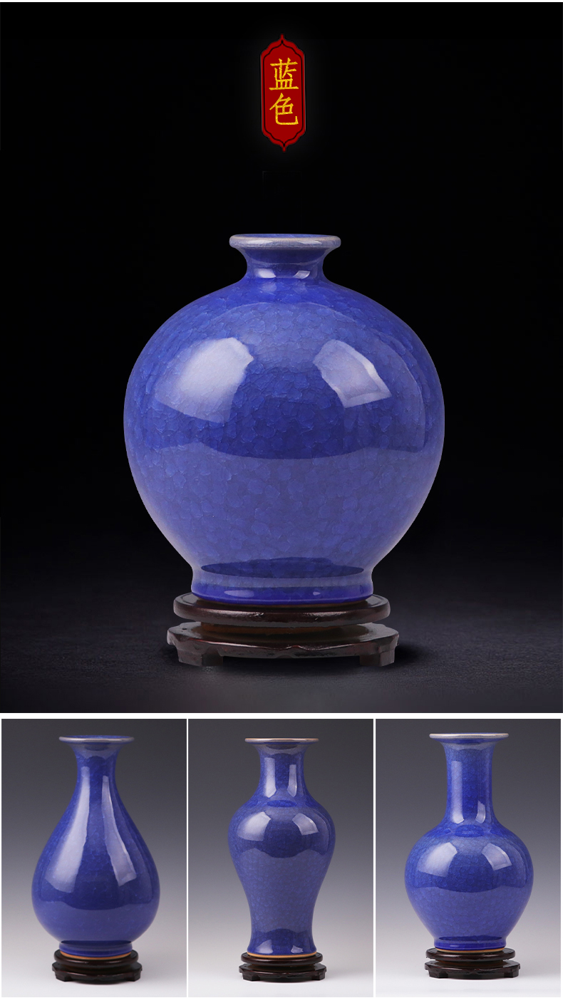 Porcelain of jingdezhen ceramic vase flower arranging archaize sitting room of Chinese style household act the role ofing is tasted TV ark, Porcelain bottle furnishing articles