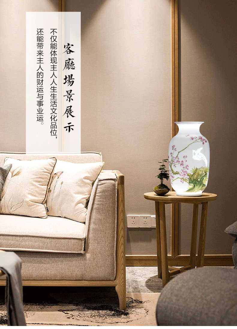 Porcelain of jingdezhen ceramics flower bottle manually exquisite flower arranging dried flowers of I sitting room home furnishing articles
