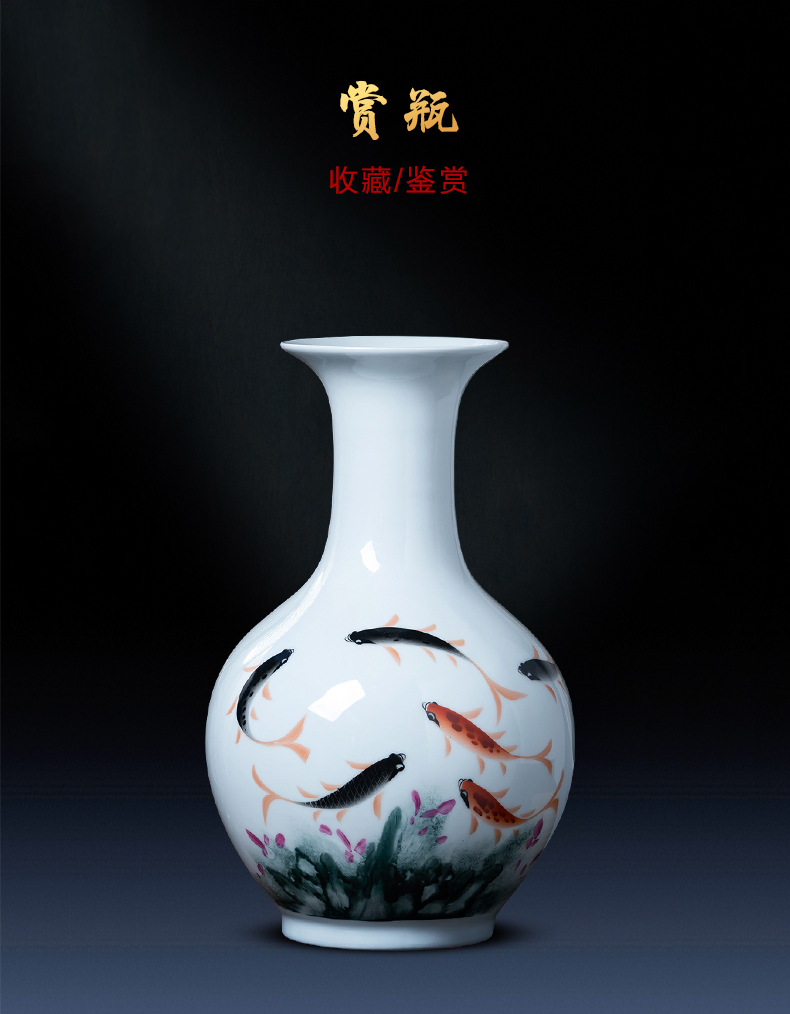 Jingdezhen ceramics hand - made pastel for successive years the vase the new Chinese style household flower arrangement sitting room adornment is placed