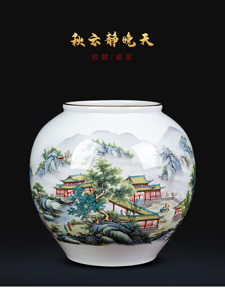 Jingdezhen ceramics creative vase expressions using jars Chinese style living room decoration furnishing articles TV ark, decorative arts and crafts