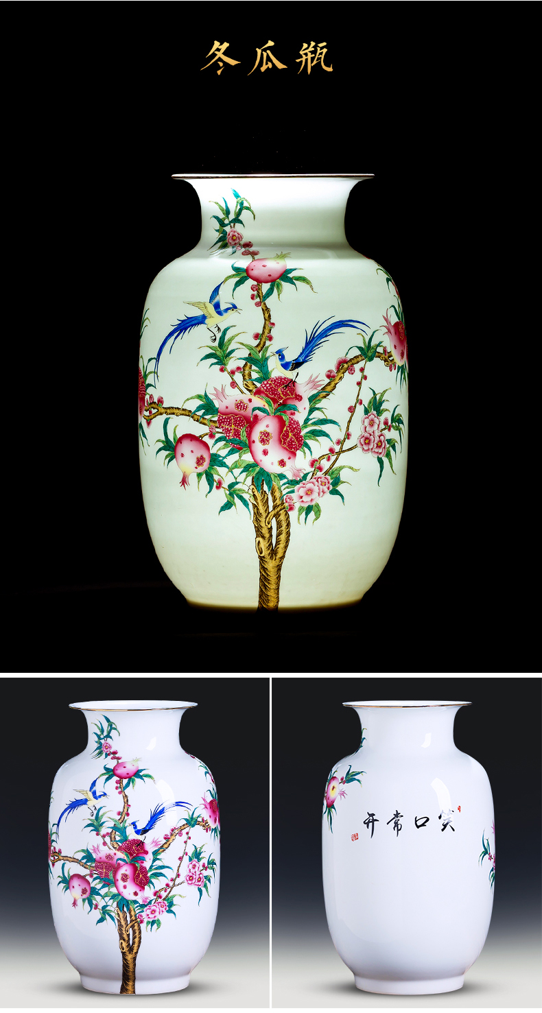 Porcelain of jingdezhen ceramics powder enamel primer vase Chinese style household act the role ofing is tasted the sitting room of flower arranging wine furnishing articles