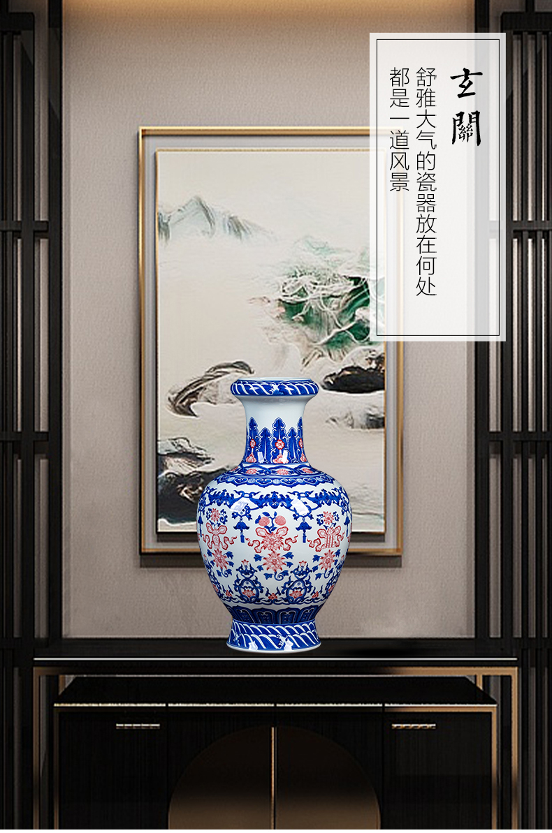 Jingdezhen ceramics manual hand - made porcelain of archaize youligong sweet of blue and white porcelain vase household act the role ofing is tasted furnishing articles