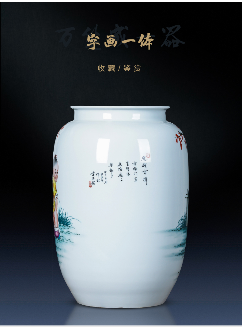 Jingdezhen ceramics up hand - made vases, baby play auspicious idea gourd vases TV ark, of Chinese style household ornaments