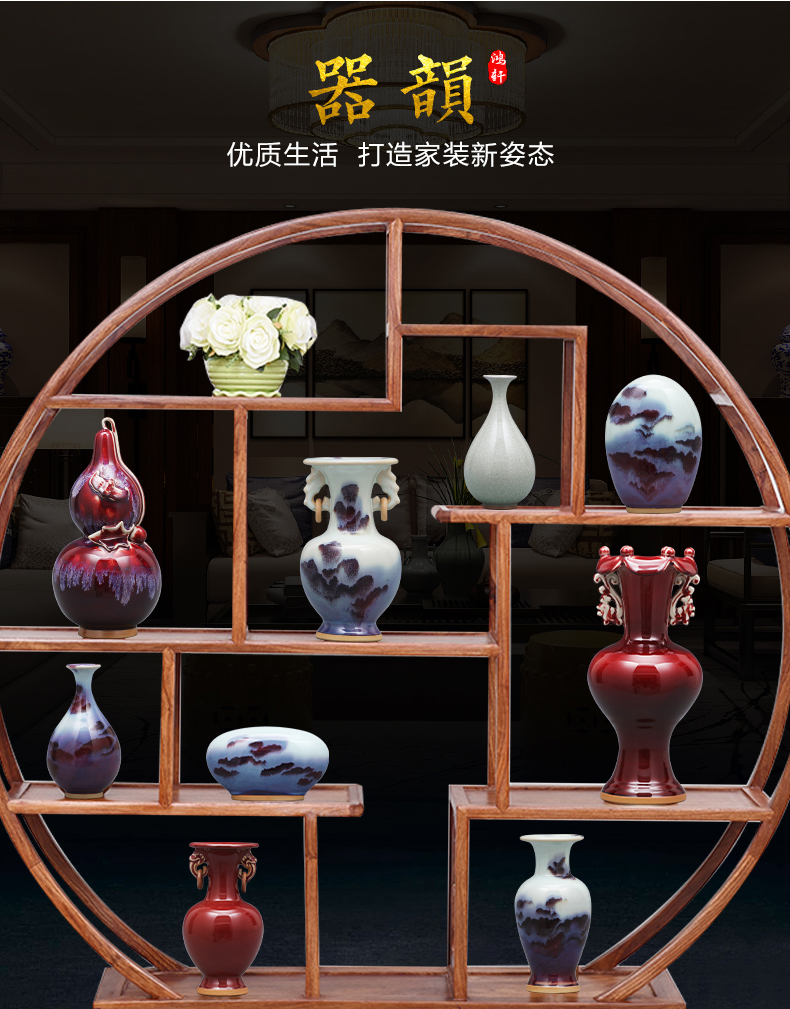 Jingdezhen ceramic vase furnishing articles flower arranging creative archaize the jun porcelain vases sitting room of Chinese style household ornaments