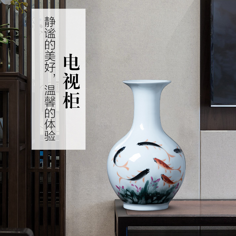 Jingdezhen ceramics hand - made pastel for successive years the vase the new Chinese style household flower arrangement sitting room adornment is placed