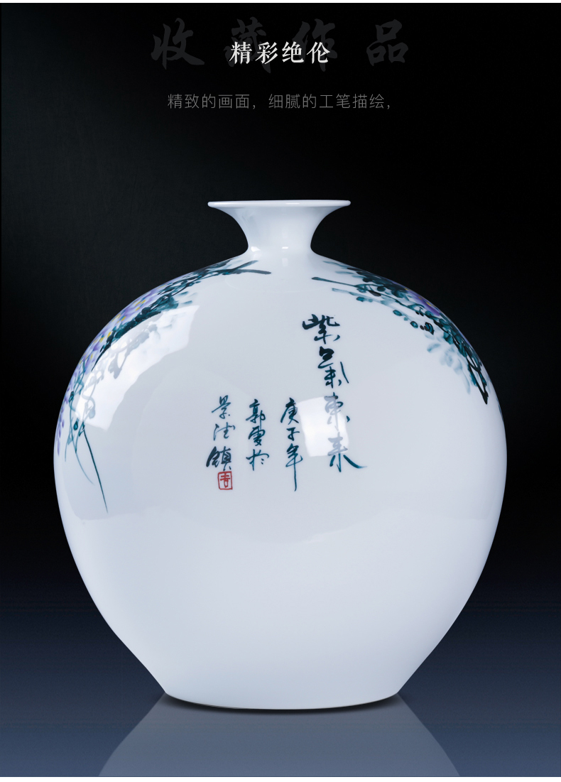 Under the jingdezhen ceramics glaze color manual hand - made sabingga sukdun dergici jimbi pomegranate porcelain vase sitting room adornment is placed