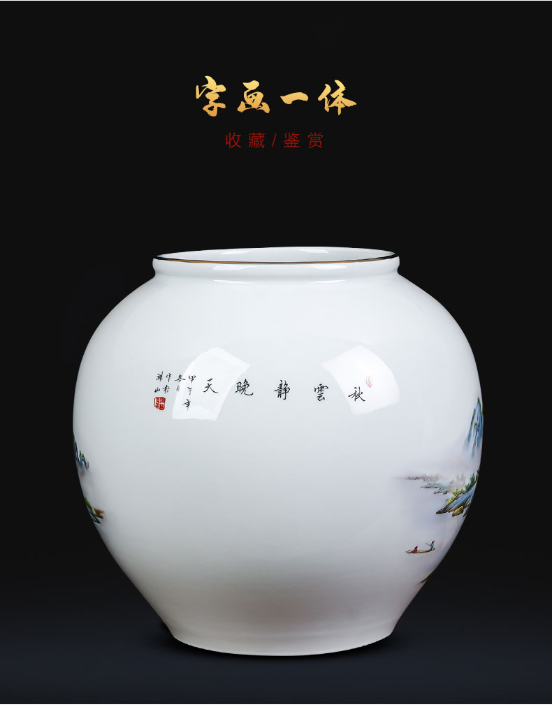 Jingdezhen ceramics creative vase expressions using jars Chinese style living room decoration furnishing articles TV ark, decorative arts and crafts