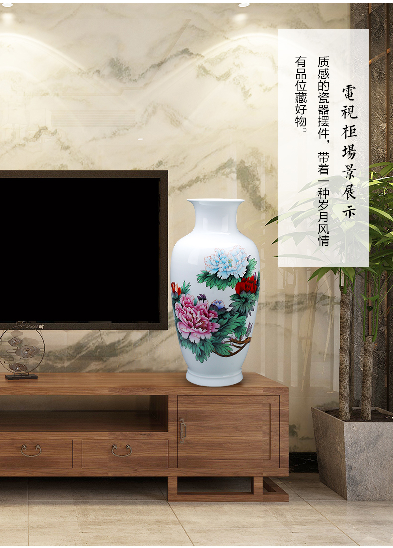 Jingdezhen ceramics vase furnishing articles sitting room flower arranging the modern Chinese style household TV ark, study adornment porcelain