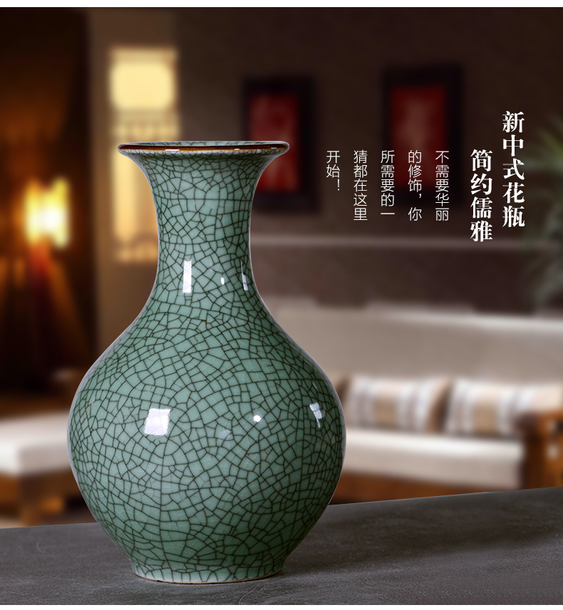 Jingdezhen porcelain antique vases, ceramic furnishing articles sitting room flower arranging new Chinese style household TV ark, wine accessories