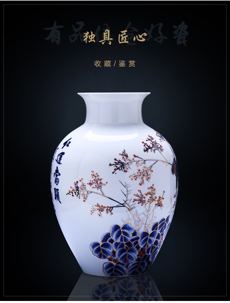 Jingdezhen ceramics masters fuels the hand - made vases furnishing articles of Chinese style living room home TV ark adornment arranging flowers