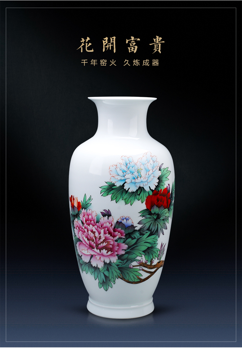 Jingdezhen ceramics vase furnishing articles sitting room flower arranging the modern Chinese style household TV ark, study adornment porcelain