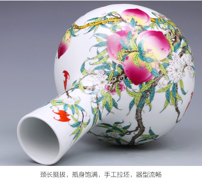 Porcelain of jingdezhen ceramics vase large sitting room place flower arranging restoring ancient ways is rich ancient frame of Chinese style household ornaments