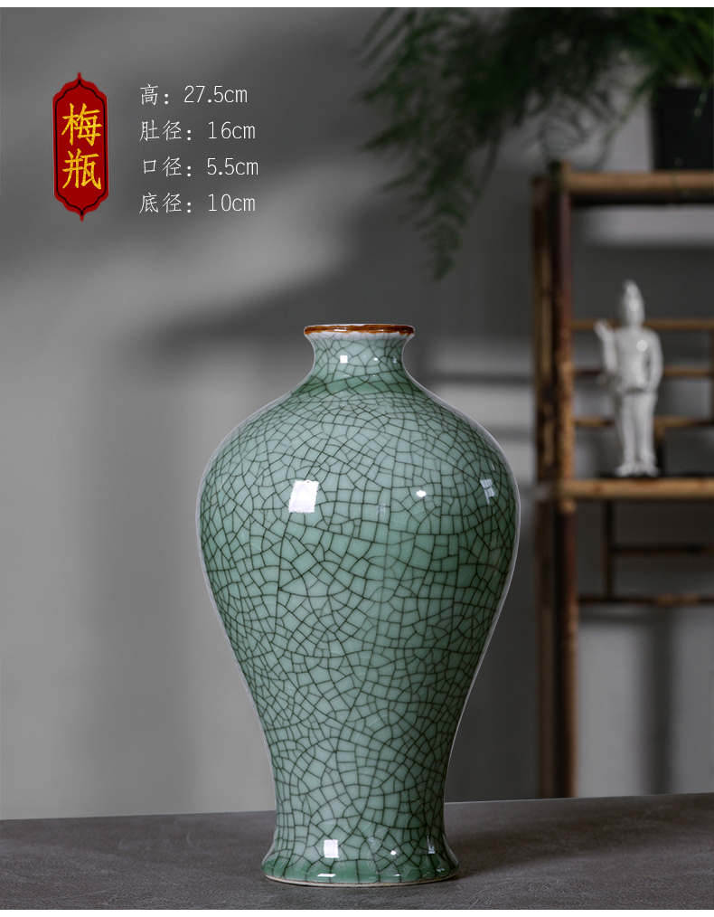 Jingdezhen porcelain antique vases, ceramic furnishing articles sitting room flower arranging new Chinese style household TV ark, wine accessories