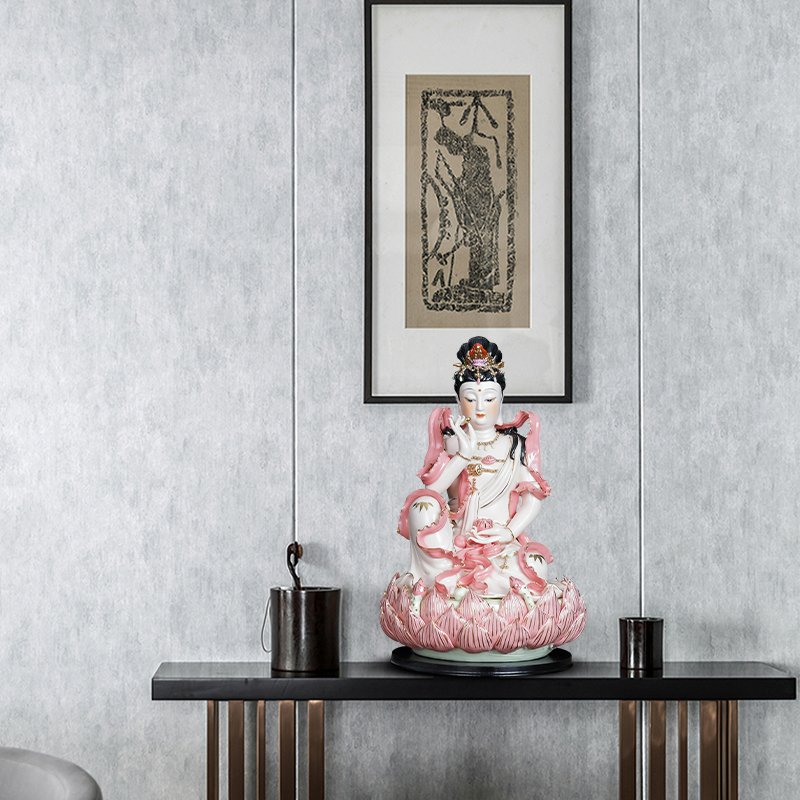 Hong xuan jingdezhen ceramics household home furnishing articles to the south China sea guanyin Buddha lotus avalokitesvara