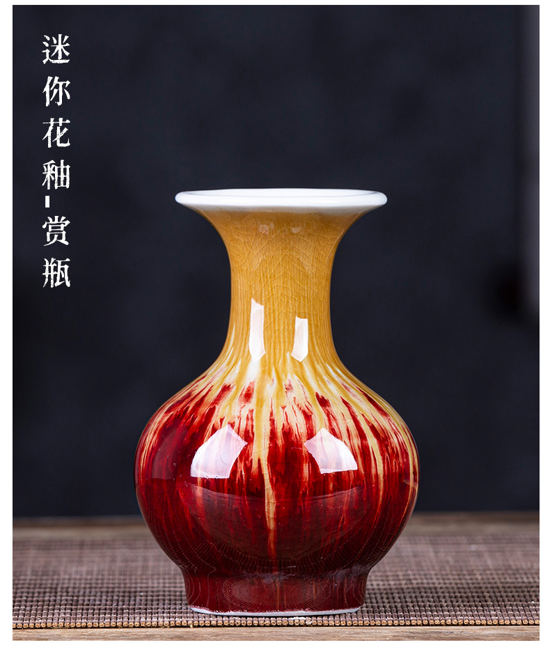 Porcelain of jingdezhen ceramic mini floret bottle flower tea hydroponic creative restoring ancient ways is rich ancient frame accessories furnishing articles