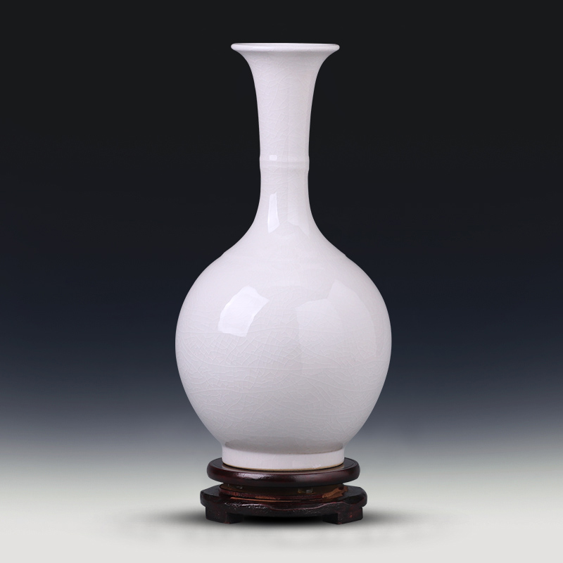 Jingdezhen ceramics white vase ornaments living room flower arrangement modern simple wine cabinet home decorations craft gifts ornaments