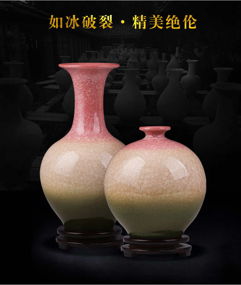 Jingdezhen ceramic vase furnishing articles archaize creative household adornment porcelain flower arranging new Chinese style restoring ancient ways is the living room