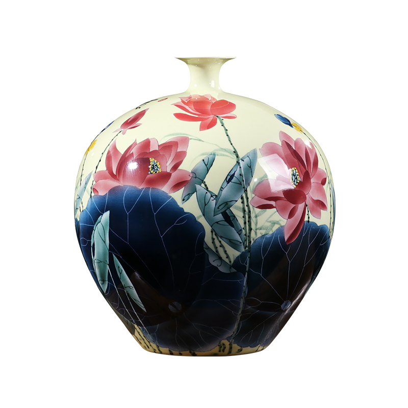 Jingdezhen ceramic vase hand - made craft porcelain bottle gourd vases son sitting room of Chinese style household adornment place adorn article