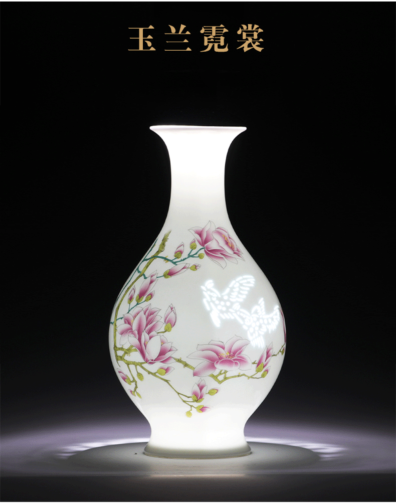 Porcelain of jingdezhen ceramics flower bottle manually exquisite flower arranging dried flowers of I sitting room home furnishing articles