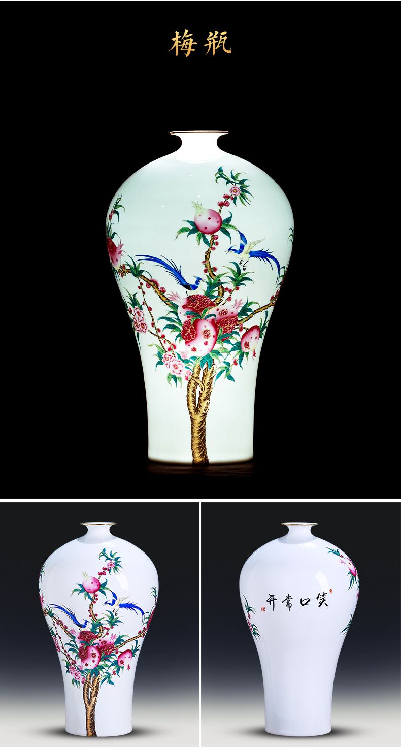 Porcelain of jingdezhen ceramics powder enamel primer vase Chinese style household act the role ofing is tasted the sitting room of flower arranging wine furnishing articles