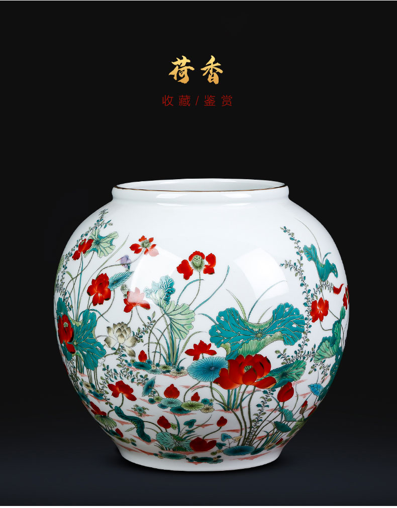 Jingdezhen ceramics creative vase expressions using jars Chinese style living room decoration furnishing articles TV ark, decorative arts and crafts