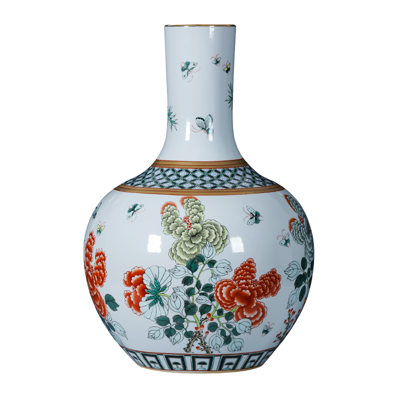 Jingdezhen ceramics imitation the qing qianlong drive ground vase large tree home furnishing articles restoring ancient ways