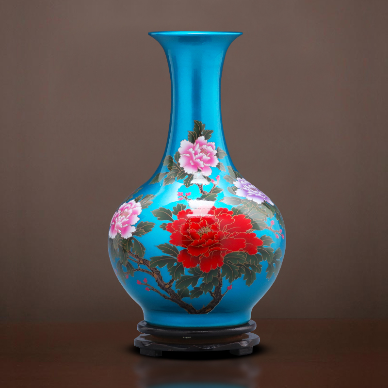 Jingdezhen ceramics glaze crystal vases, flower arrangement of Chinese style household furnishing articles, the sitting room porch ark adornment ornament