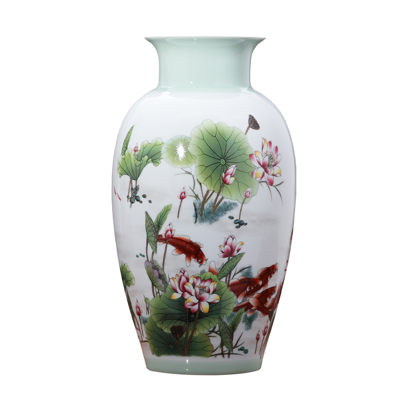 Jingdezhen ceramics vase furnishing articles dried flower arranging flowers sitting room adornment porcelain of modern Chinese style household crafts