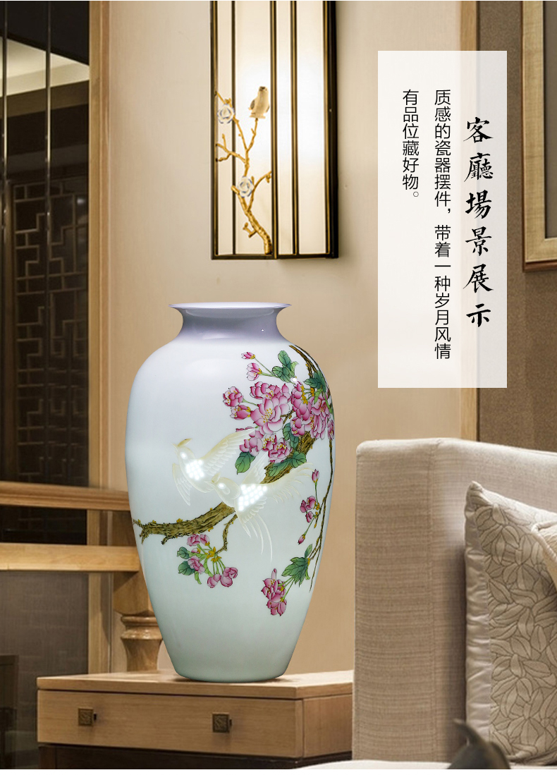 Jingdezhen ceramics masters hand carved with a silver spoon in its ehrs expressions using the and vase peony large new Chinese style furnishing articles gifts