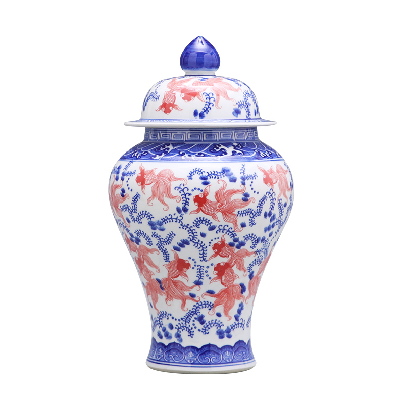 Porcelain of jingdezhen Porcelain vases, pottery and Porcelain place son jar modern new Chinese style household act the role ofing is tasted TV ark, decoration