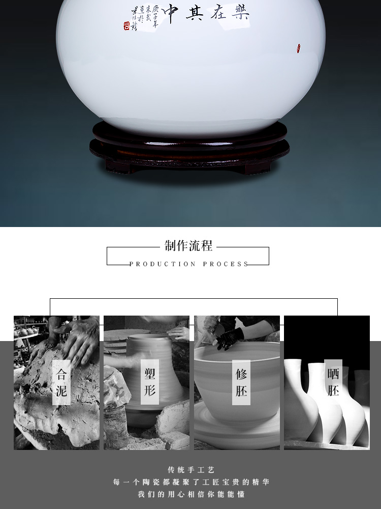Jingdezhen ceramics five sub - ka cornucopia of Chinese style porch ark home sitting room adornment handicraft furnishing articles