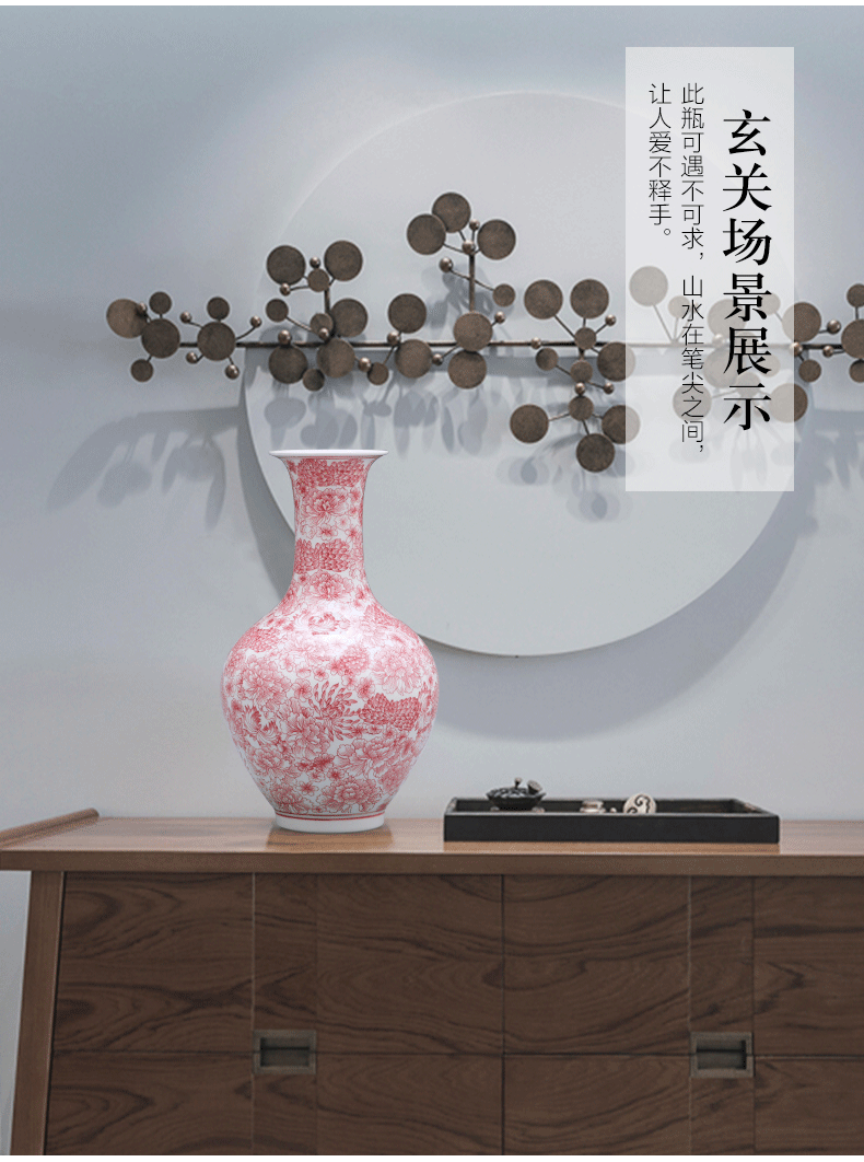 Jingdezhen ceramic vase furnishing articles of new Chinese style household act the role ofing is tasted sitting room flower arrangement craft porcelain porcelain arts and crafts