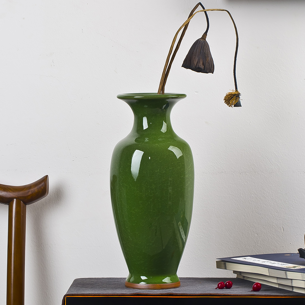 Jingdezhen ceramic vase furnishing articles archaize sitting room of Chinese style household handicraft decoration jun porcelain vase, flower arrangement