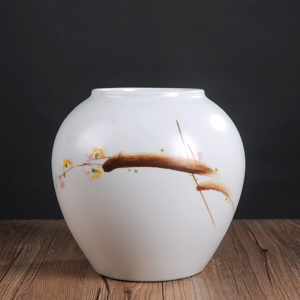 Jingdezhen ceramic vase furnishing articles sitting room flower arranging dried flower vases, flower implement creative three - piece household mesa adornment